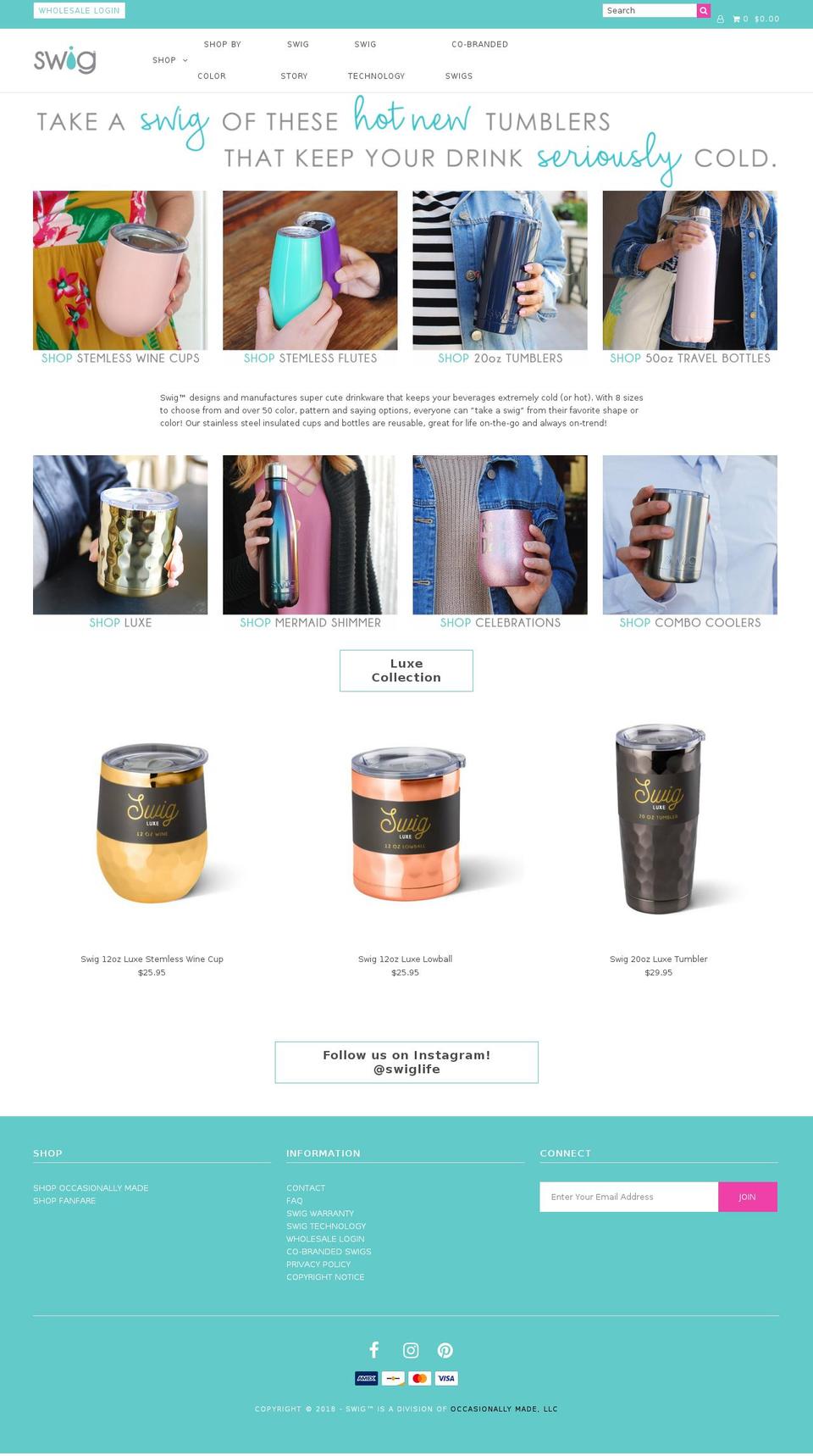 swigbottles.com — Shopify storefront screenshot