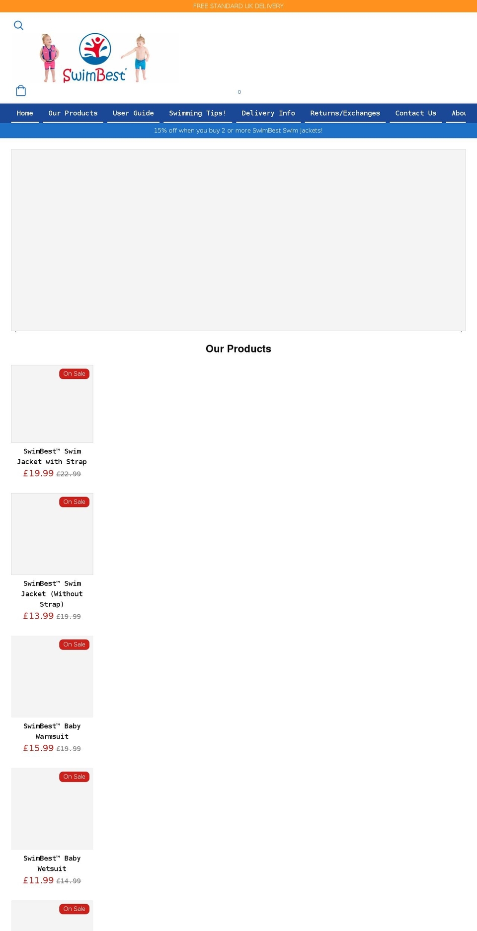 swimbest.co.uk shopify website screenshot