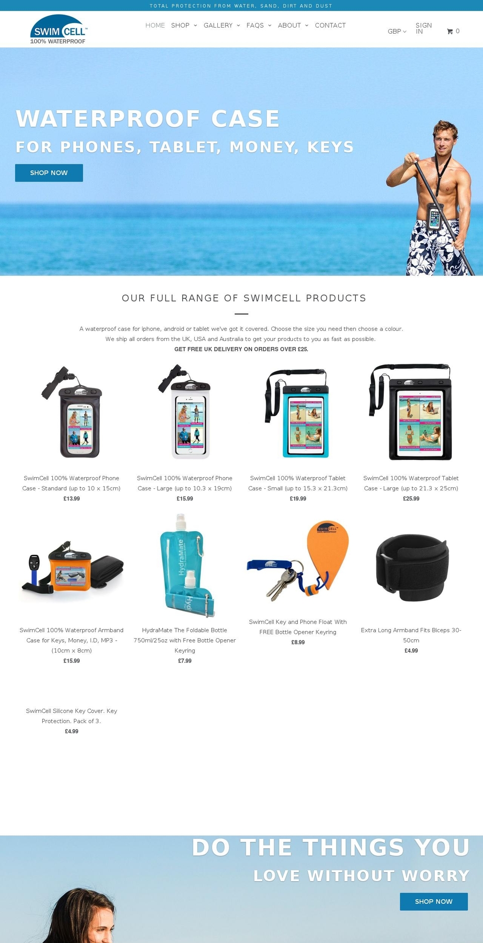 swimcell.com shopify website screenshot