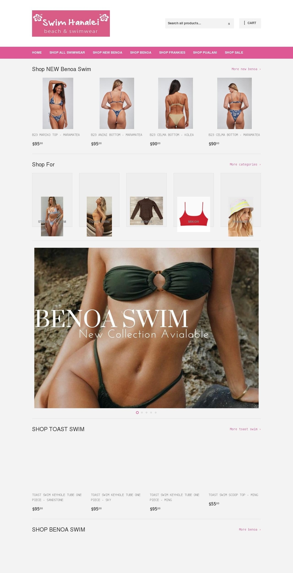 swimhanalei.com shopify website screenshot