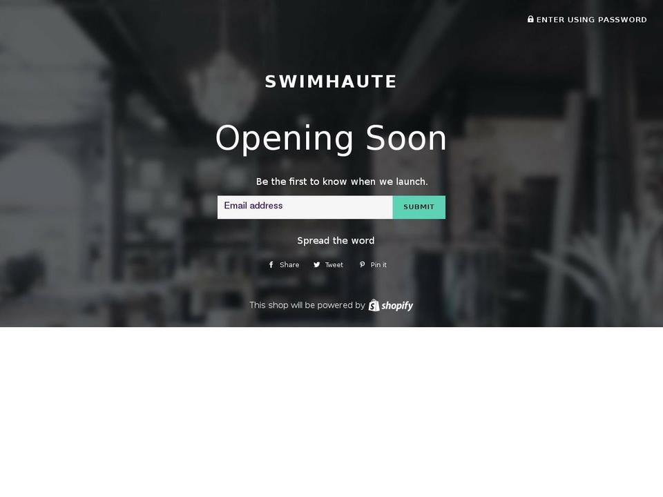 swimhaute.com — Shopify storefront screenshot