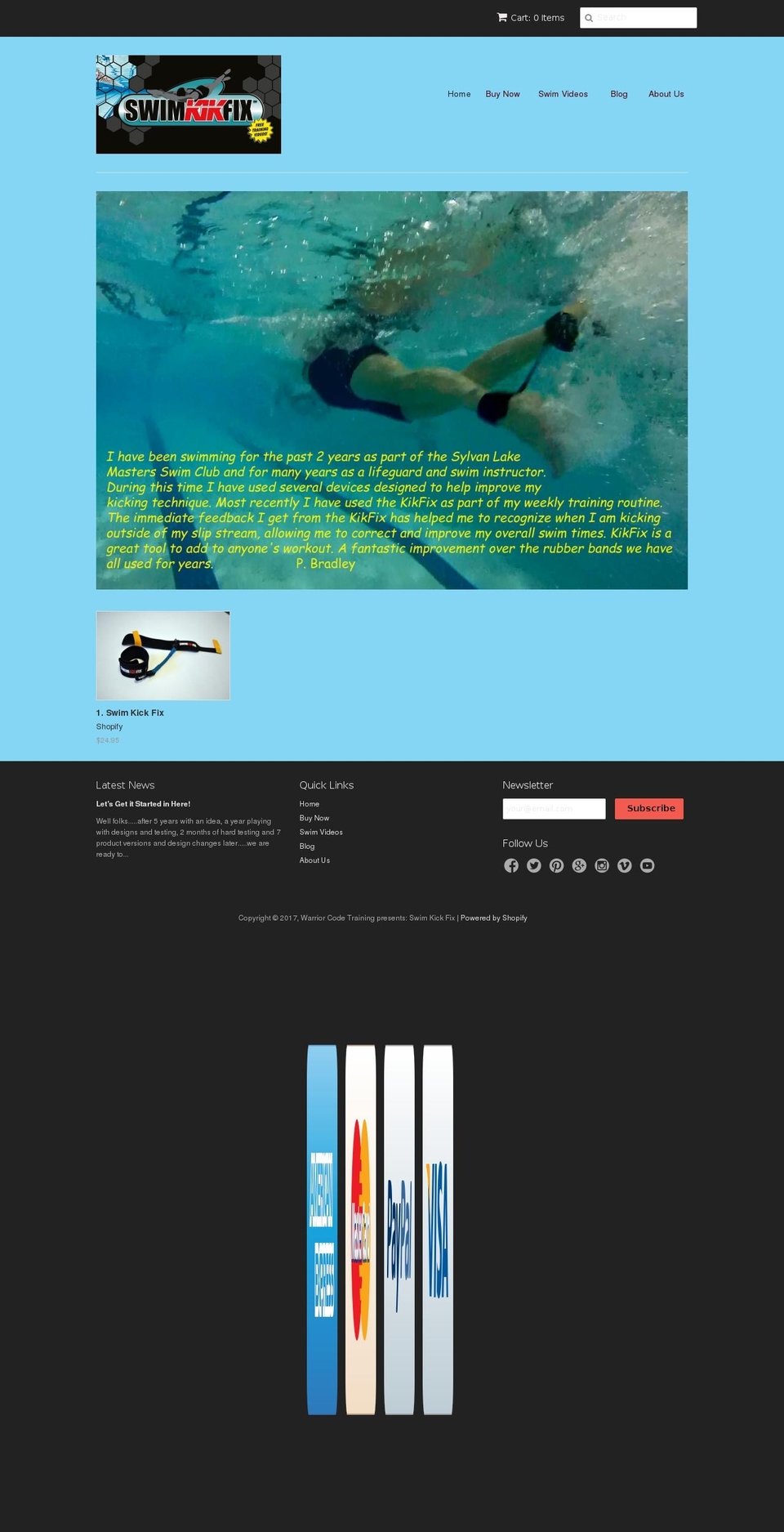 swimkikfix.com shopify website screenshot
