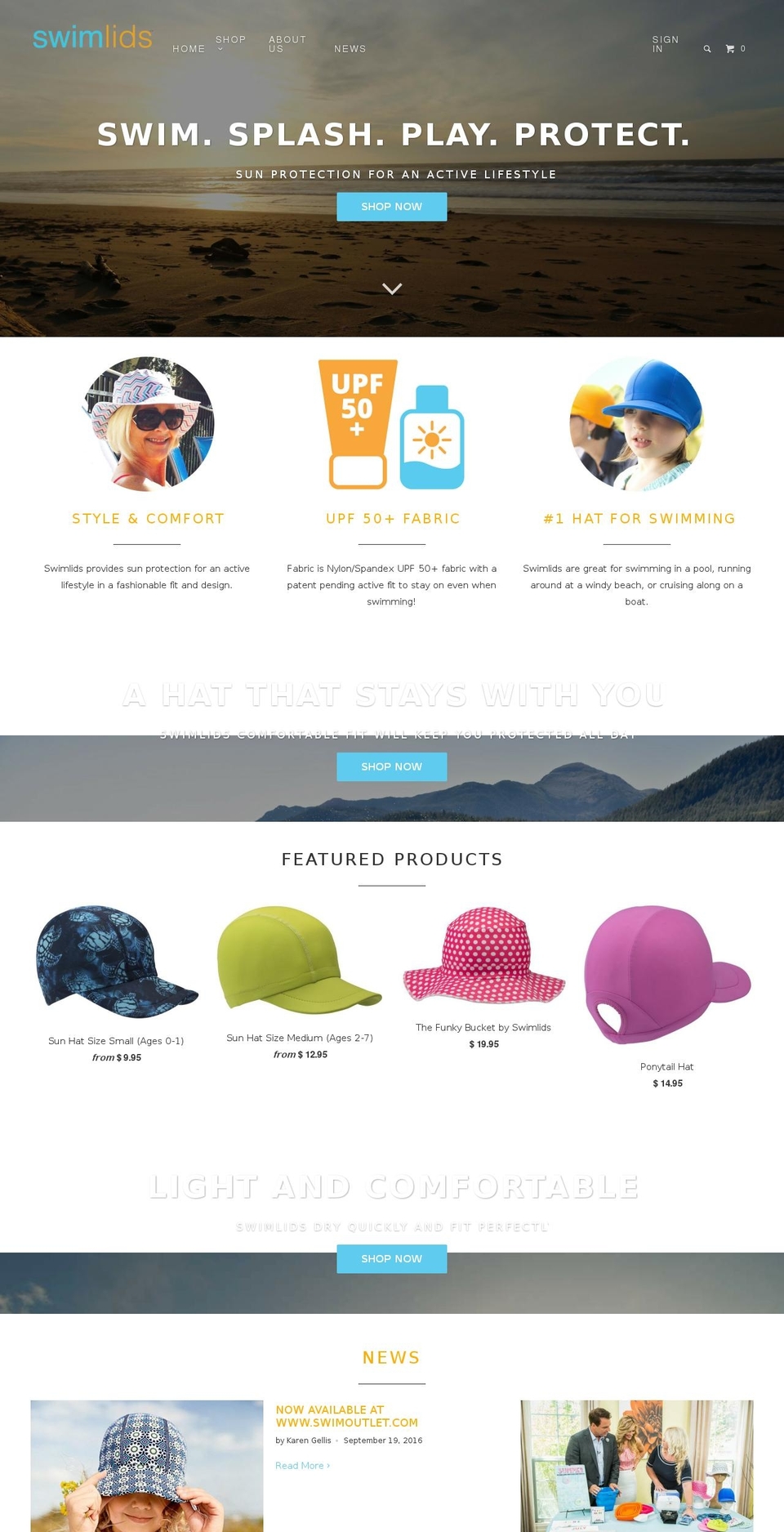 swimlids.com shopify website screenshot