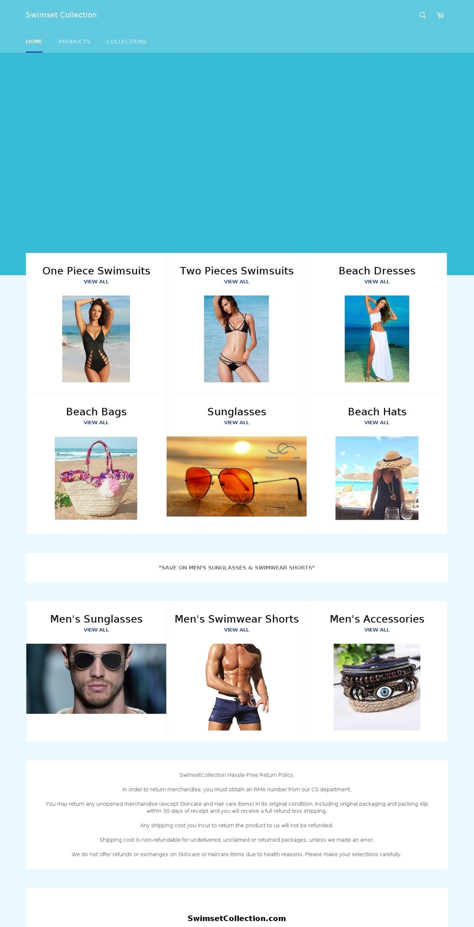swimsetcollection.com — Shopify storefront screenshot