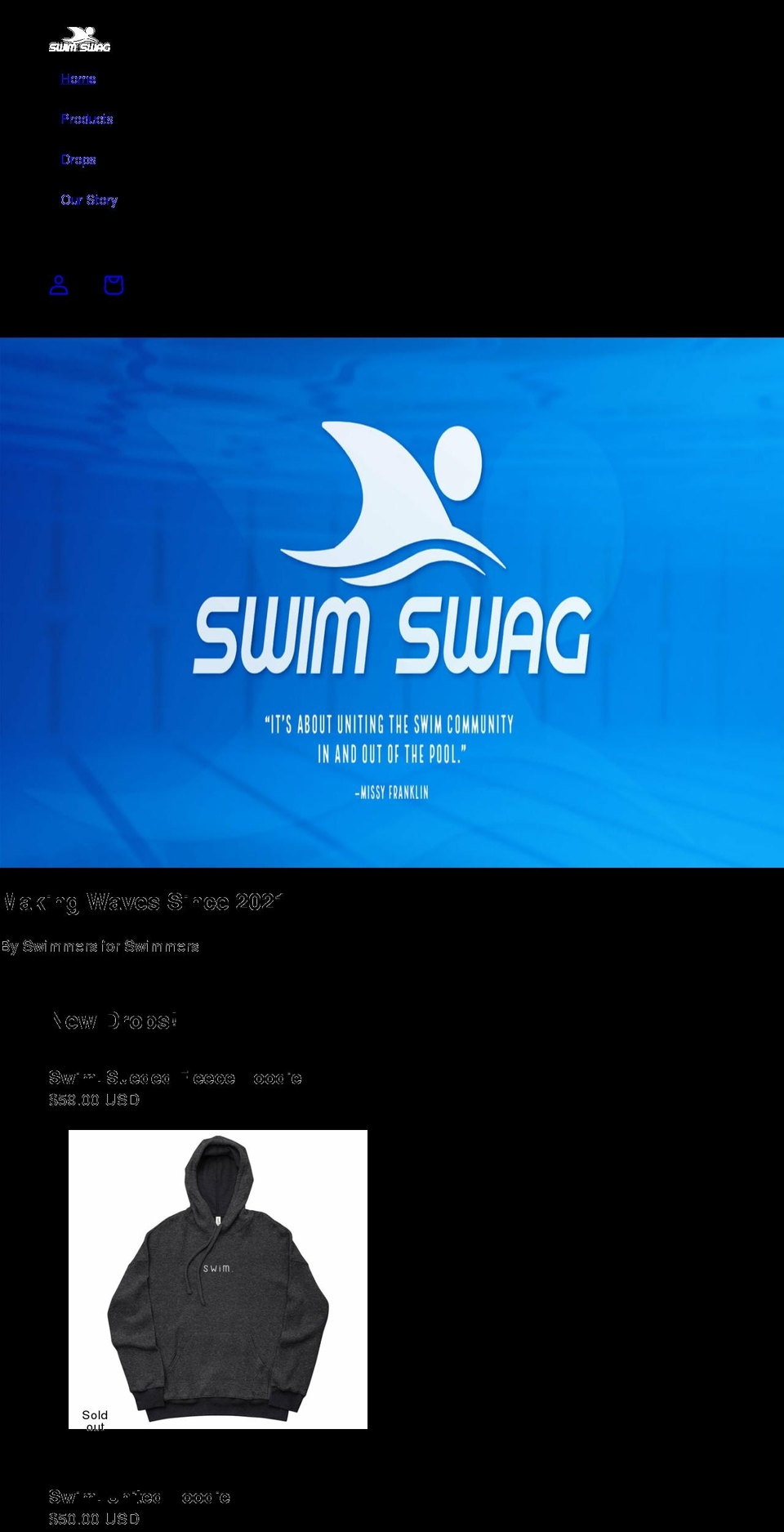 swimswag.store shopify website screenshot