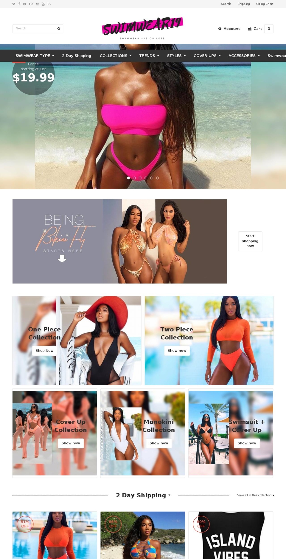 polaris Shopify theme site example swimwear19.com