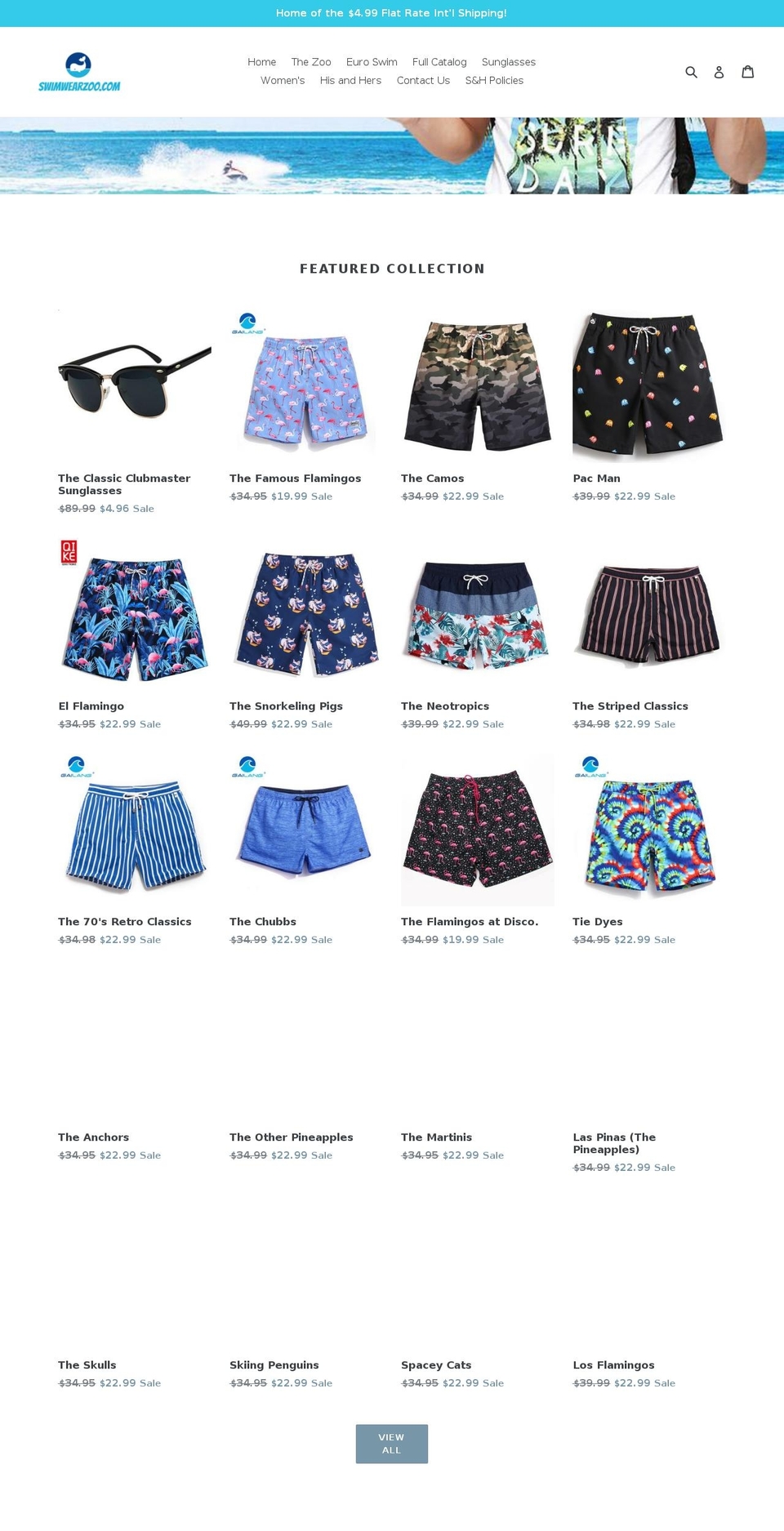 swimwearzoo.com — Shopify storefront screenshot