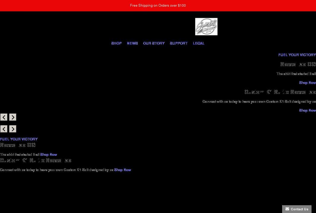 swindellspeedlab.com shopify website screenshot