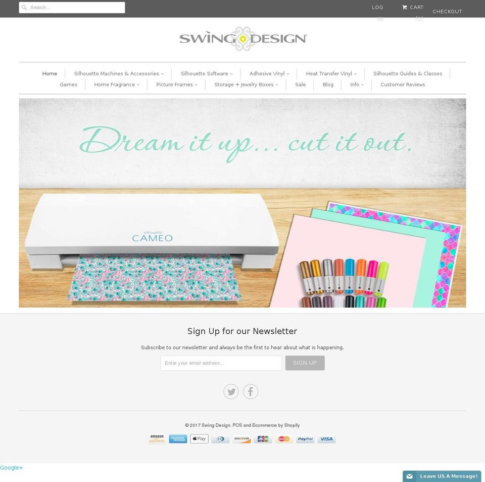 swingdesign.com shopify website screenshot