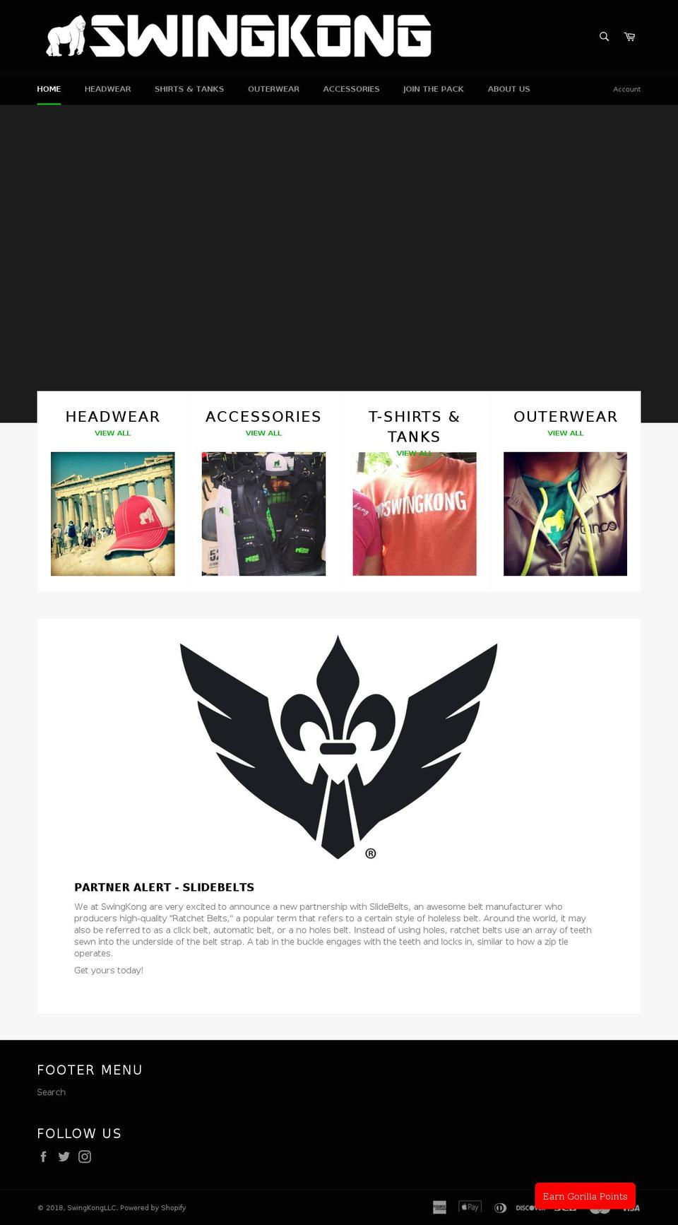 swingkong.com — Shopify storefront screenshot