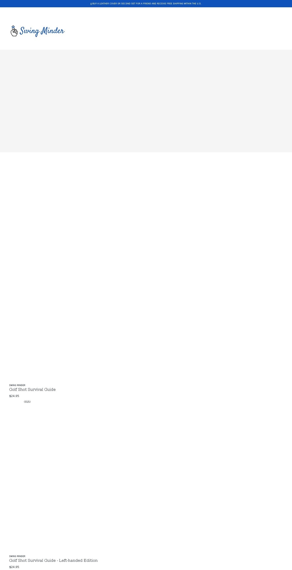 swingminder.com shopify website screenshot
