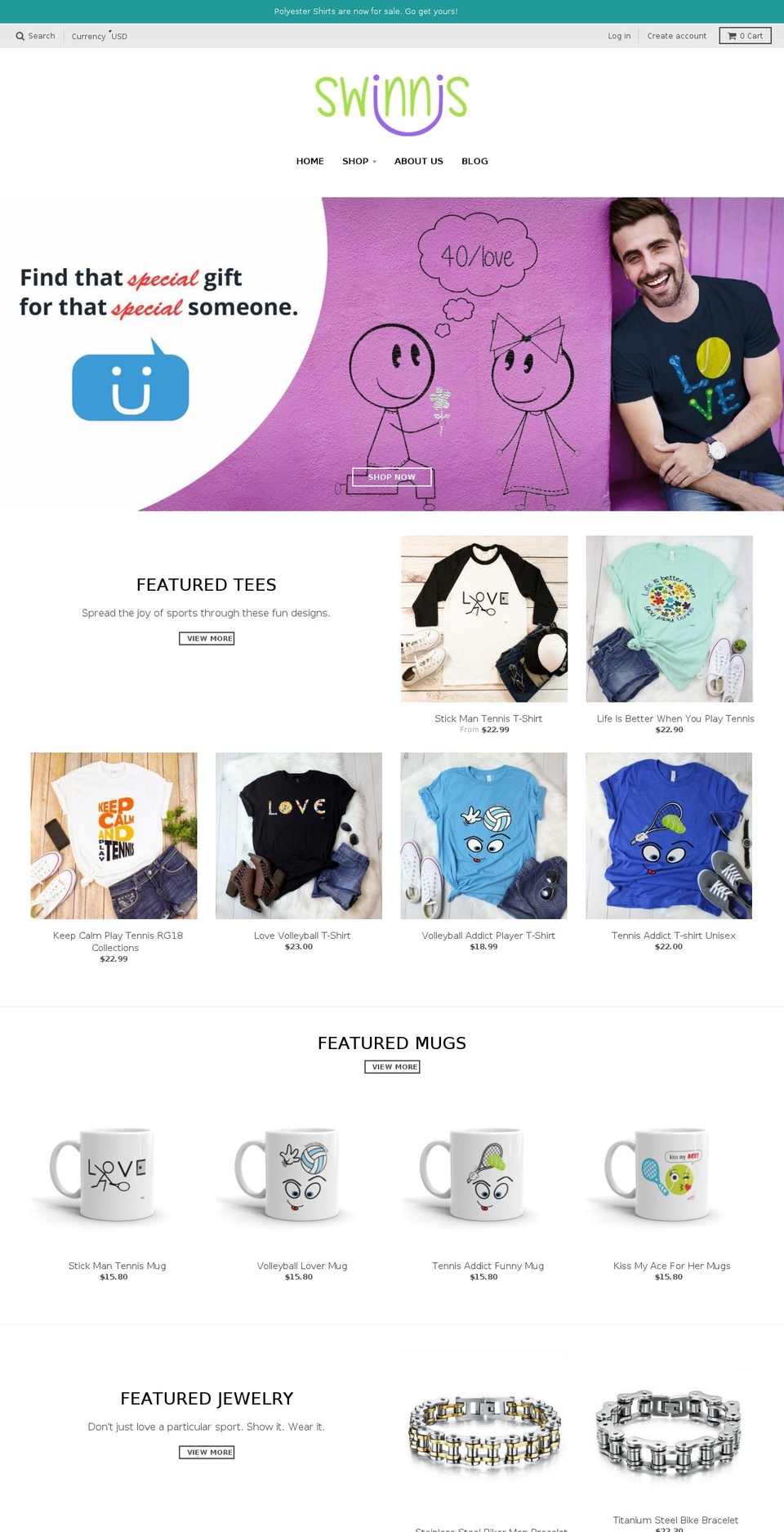 swinnis.com — Shopify storefront screenshot
