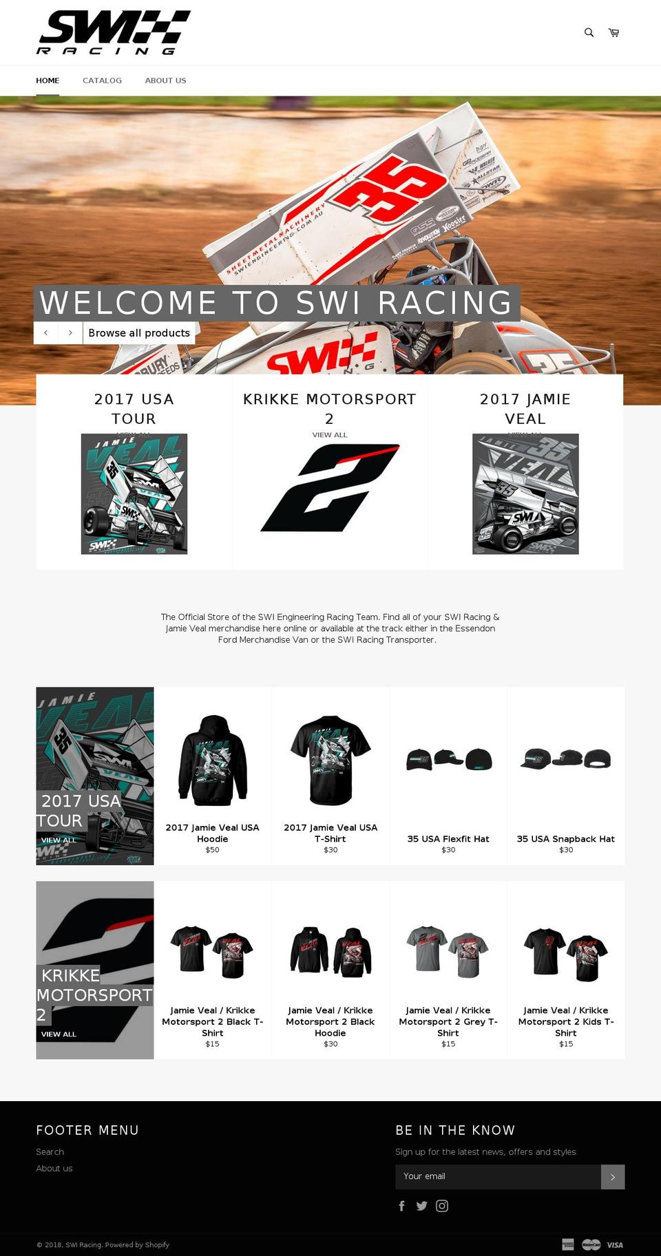 swiracingshop.com shopify website screenshot