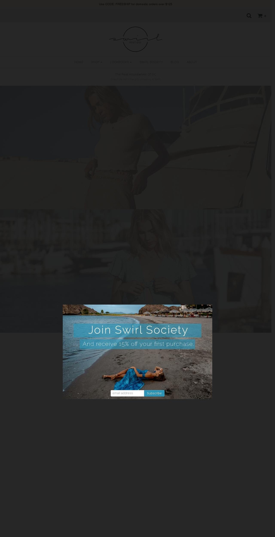 swirlboutique.com shopify website screenshot