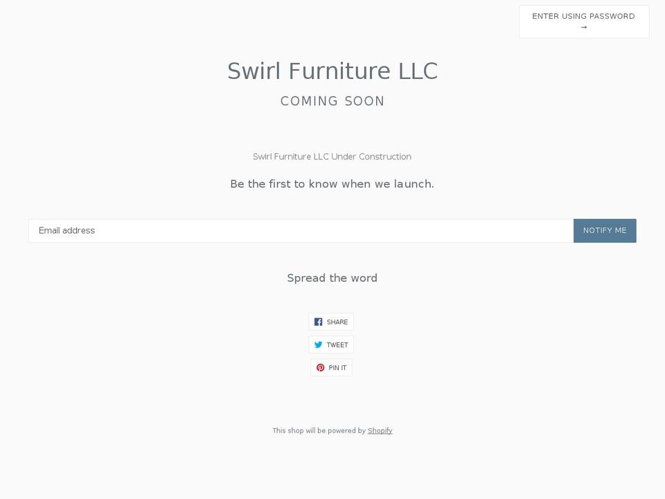 swirlfurniture.com — Shopify storefront screenshot