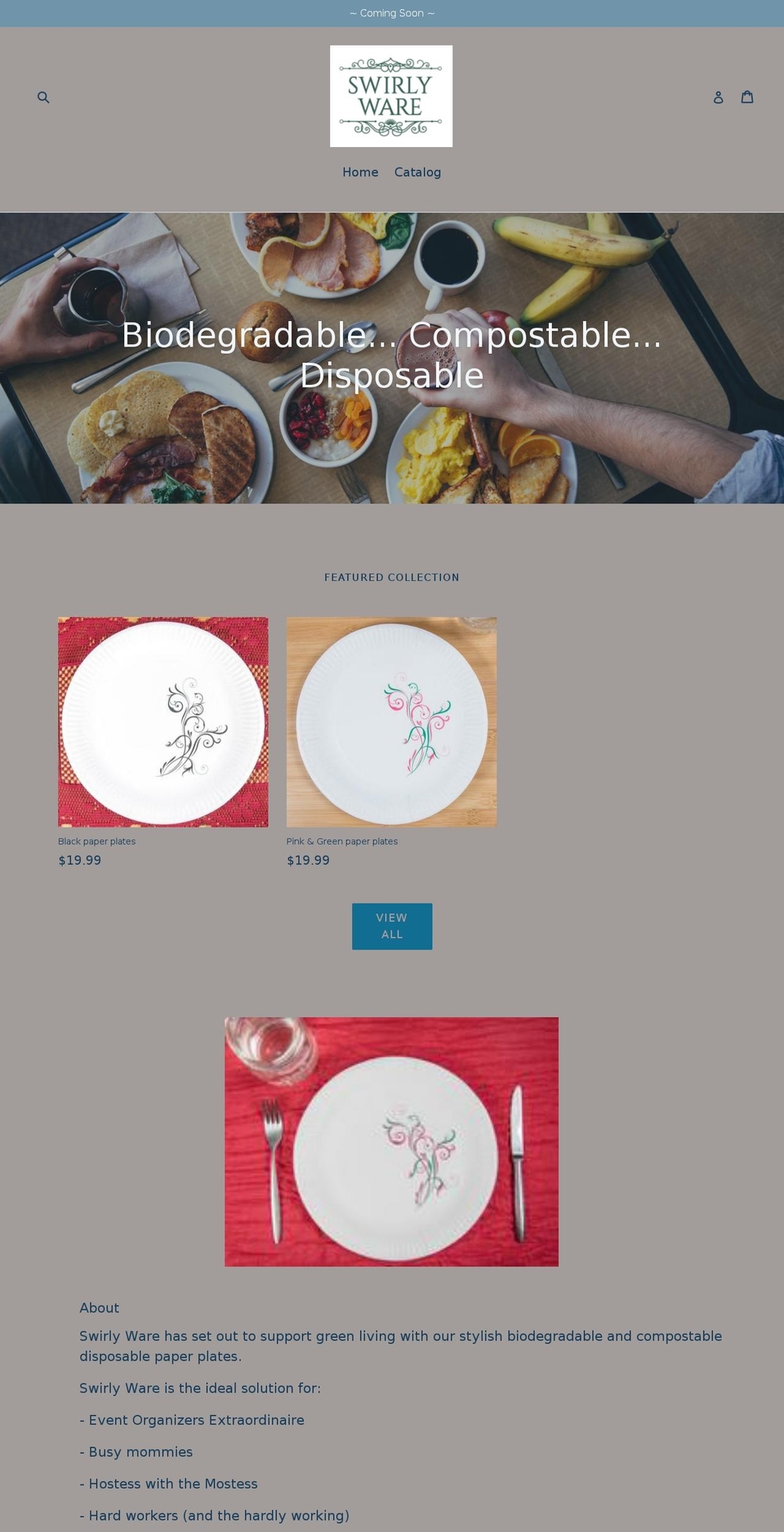 swirlyware.com — Shopify storefront screenshot