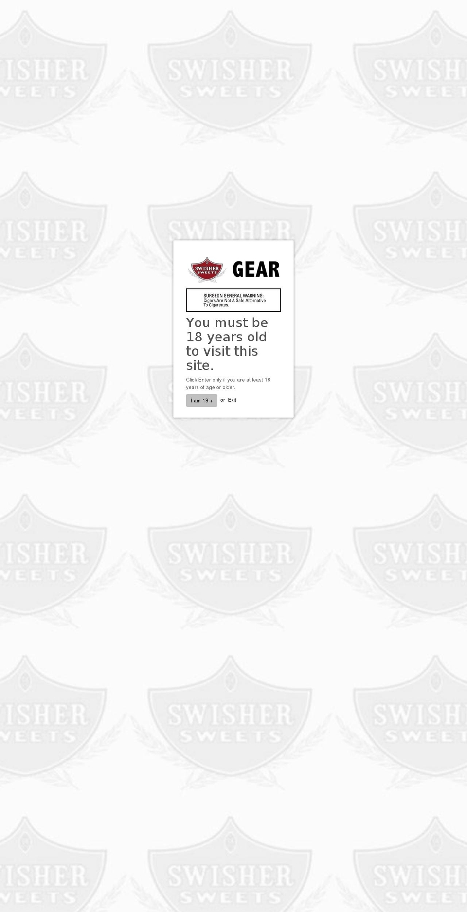 swishergear.com shopify website screenshot