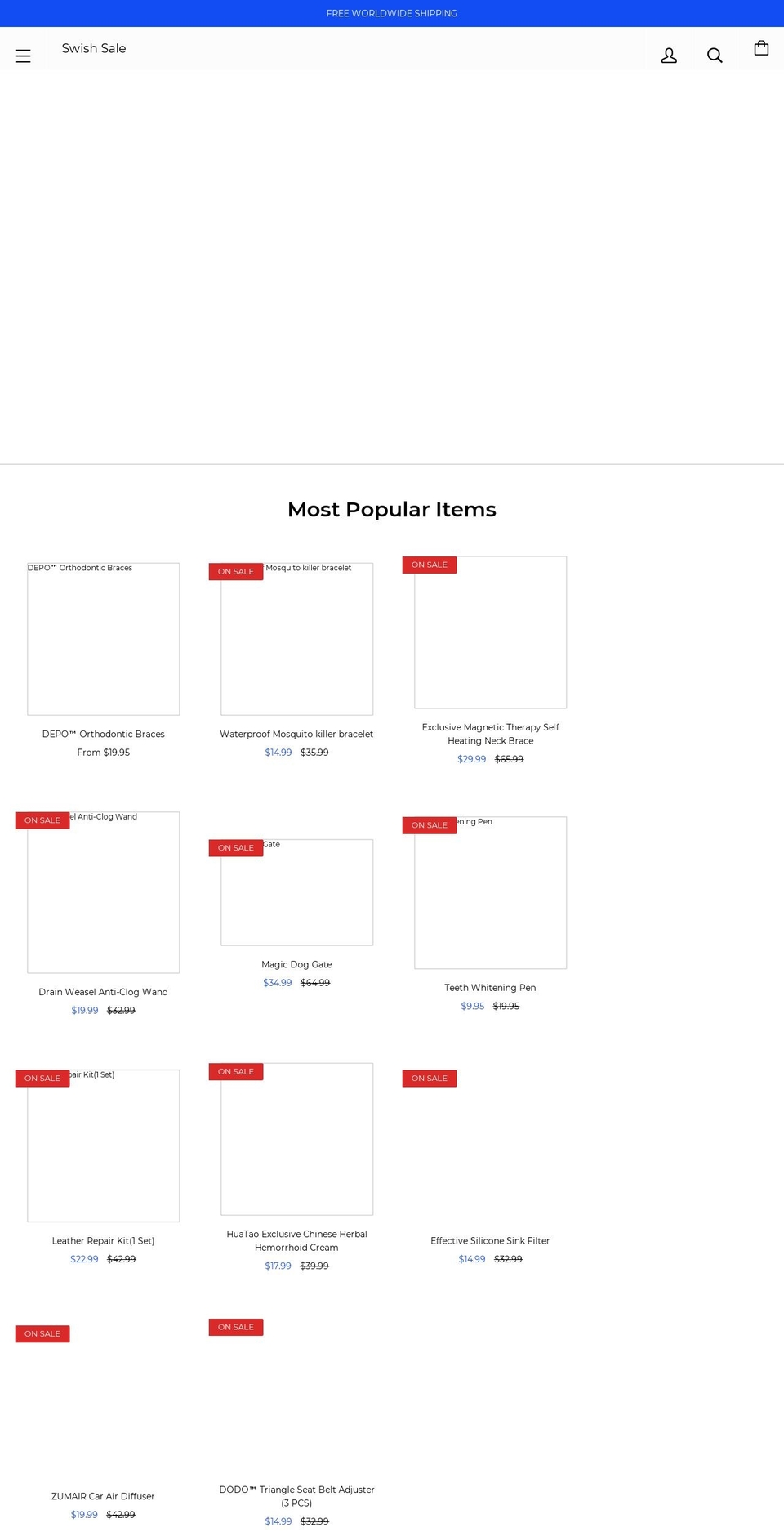 swishsale.com — Shopify storefront screenshot