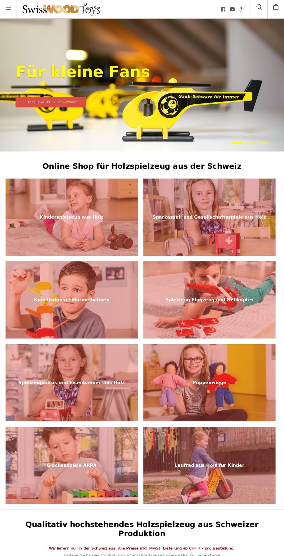 swiss-wood-toys.ch shopify website screenshot