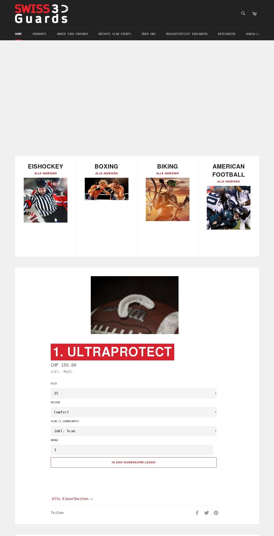 Swissguardd Shopify theme site example swiss3dguards.ch