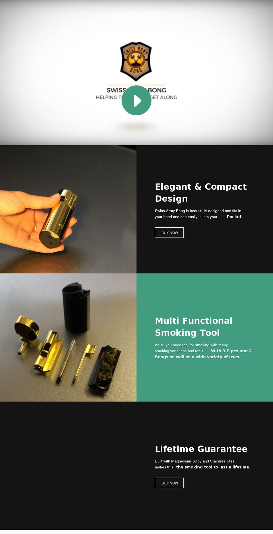 swissarmybong.com — Shopify storefront screenshot