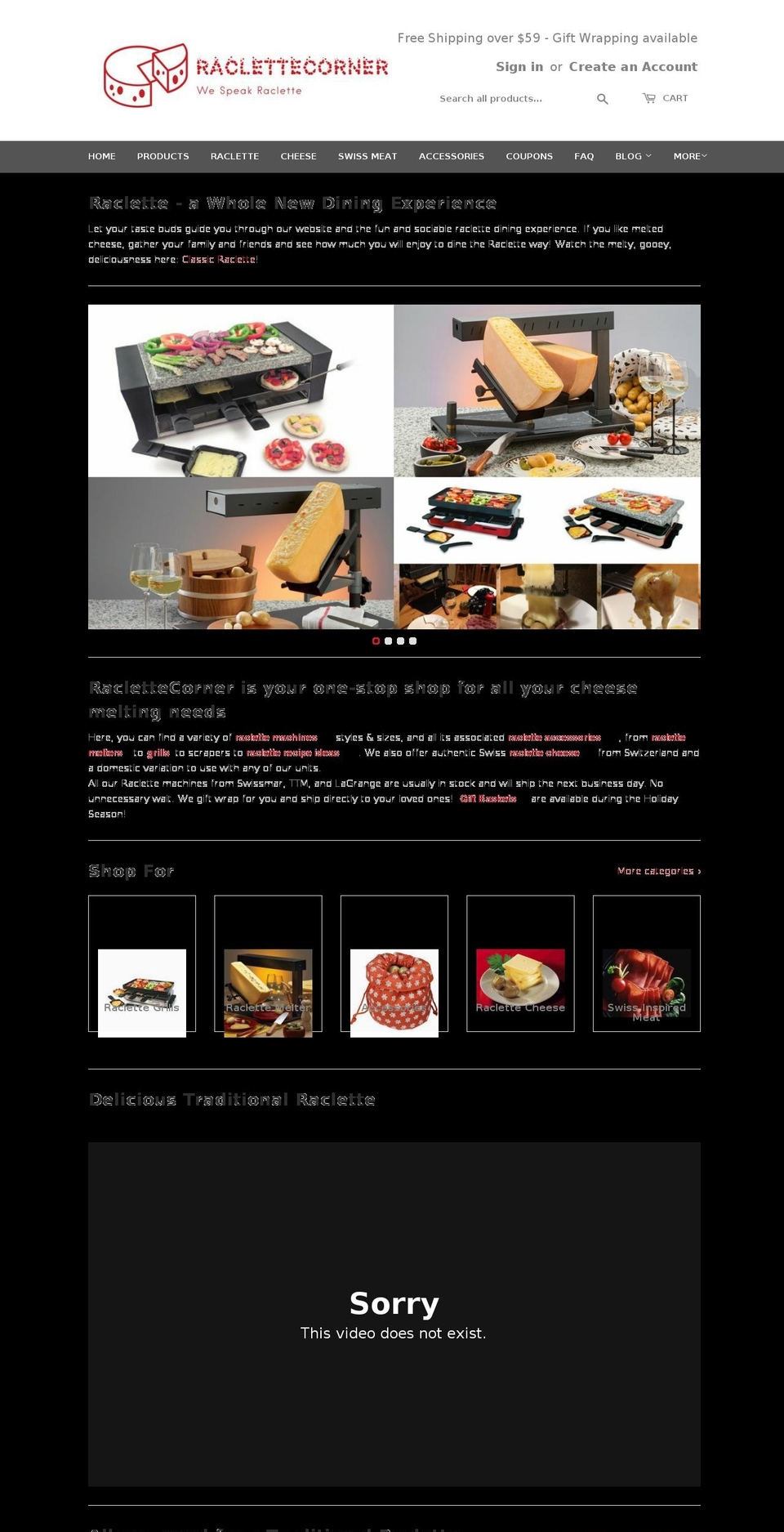 swissmarraclette.com — Shopify storefront screenshot