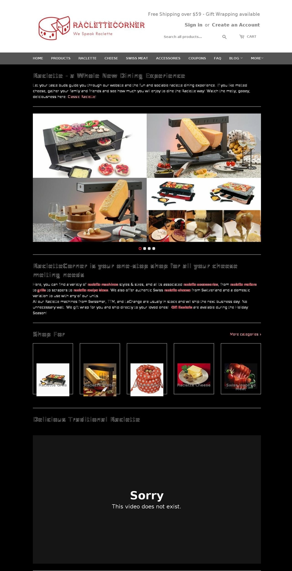 swissraclettes.com — Shopify storefront screenshot