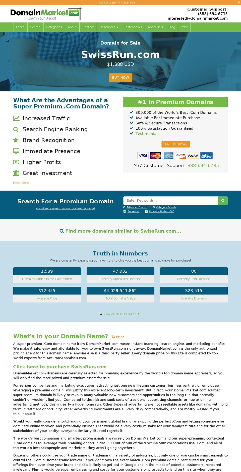 swissrun.com shopify website screenshot