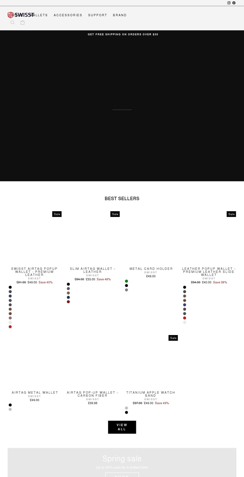 swisst.co.uk shopify website screenshot