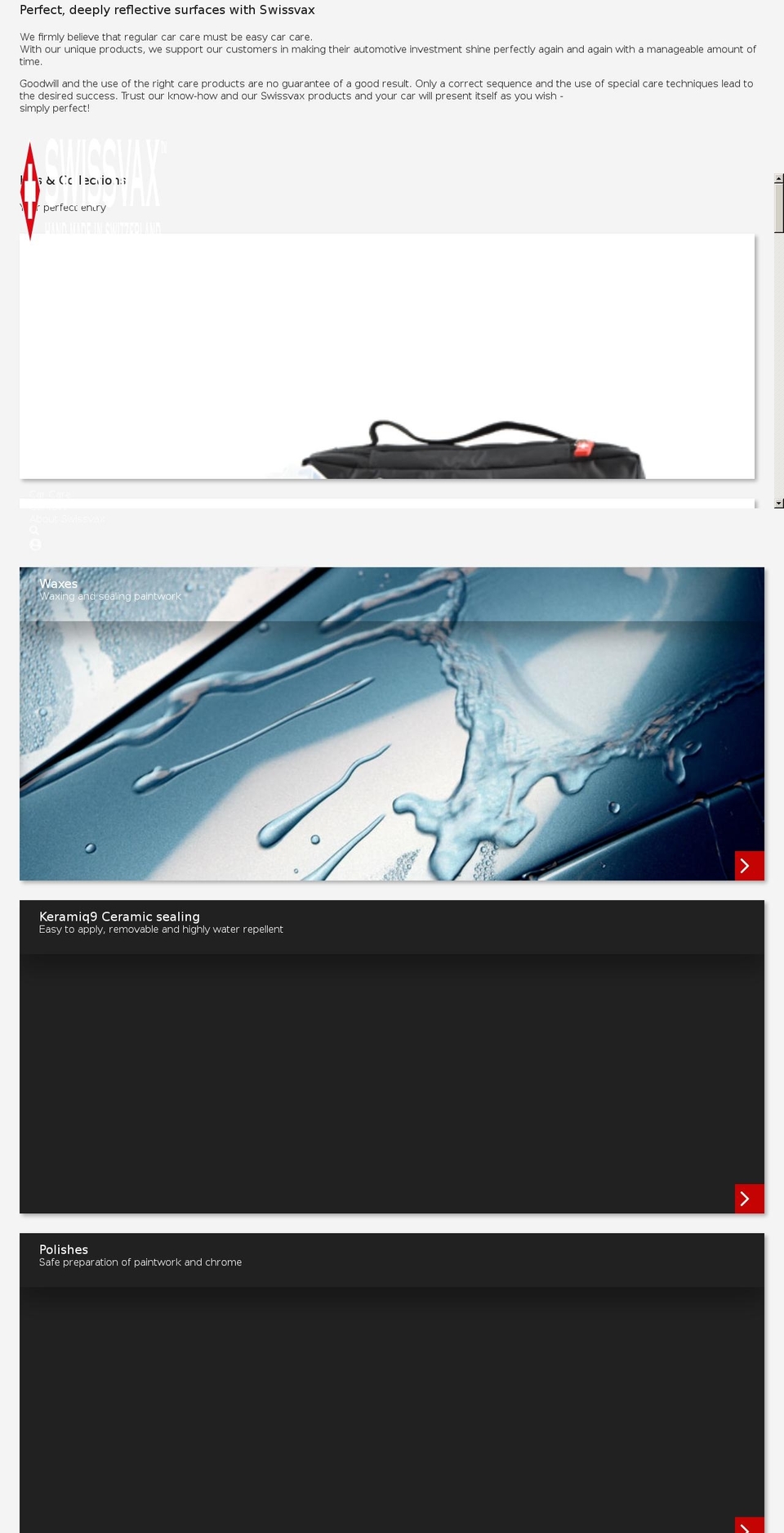 swissvax.ca shopify website screenshot