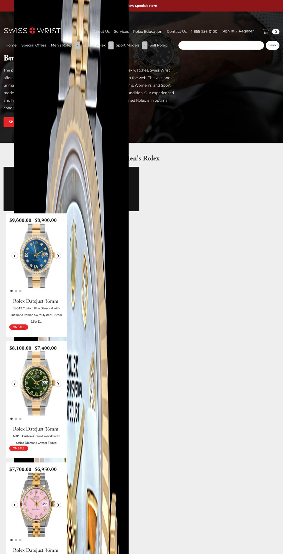swisswrist.com shopify website screenshot