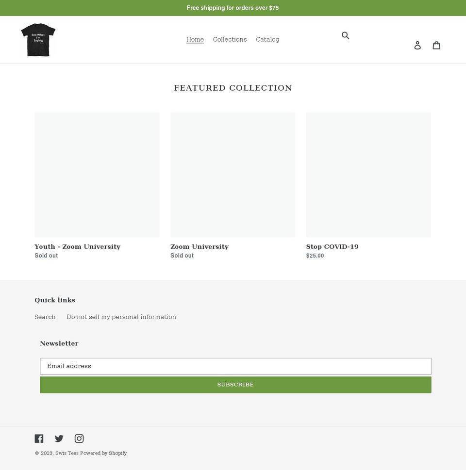 swistees.com shopify website screenshot