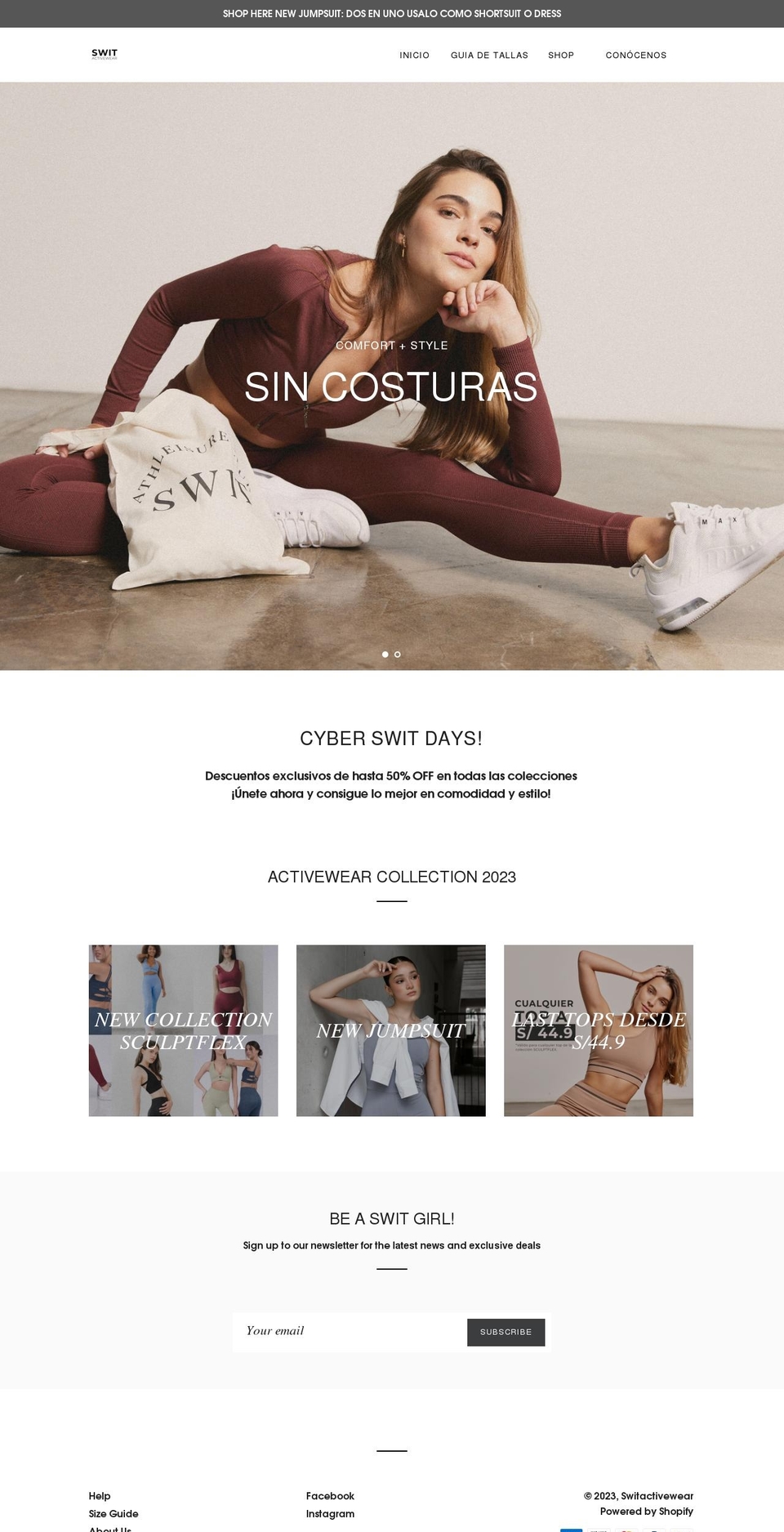 switactivewear.com shopify website screenshot