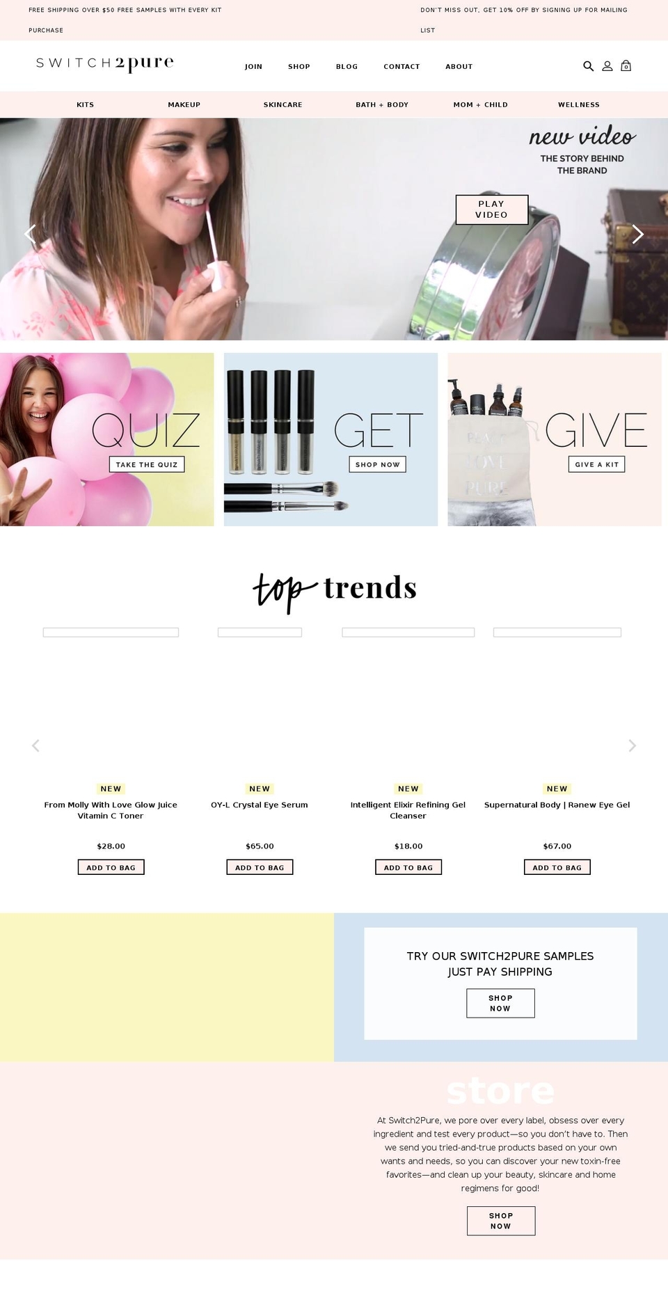 switch2pure.com — Shopify storefront screenshot