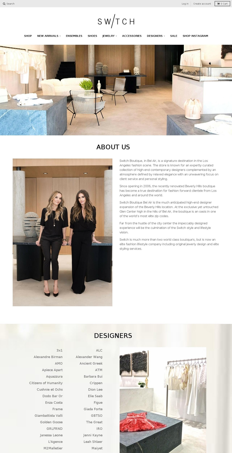 switchboutique.com shopify website screenshot