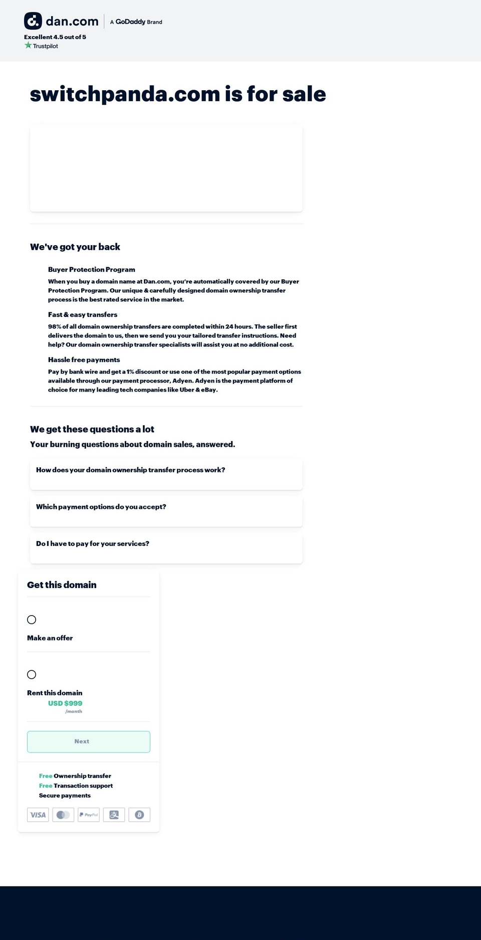 switchpanda.com — Shopify storefront screenshot