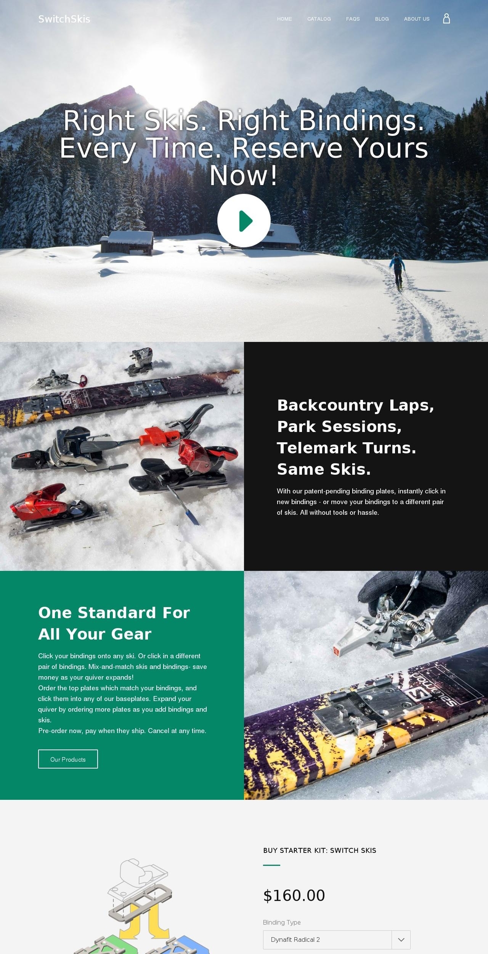 switchski.com shopify website screenshot