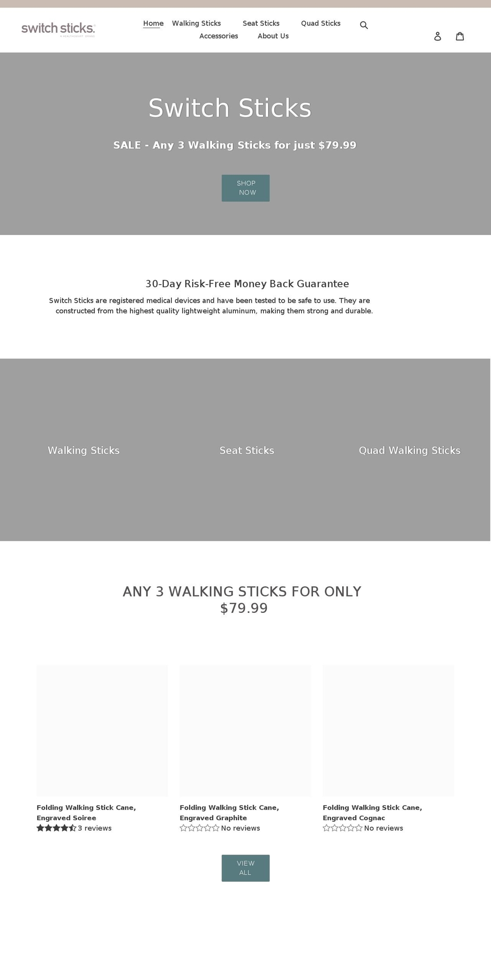 switchsticks.com shopify website screenshot