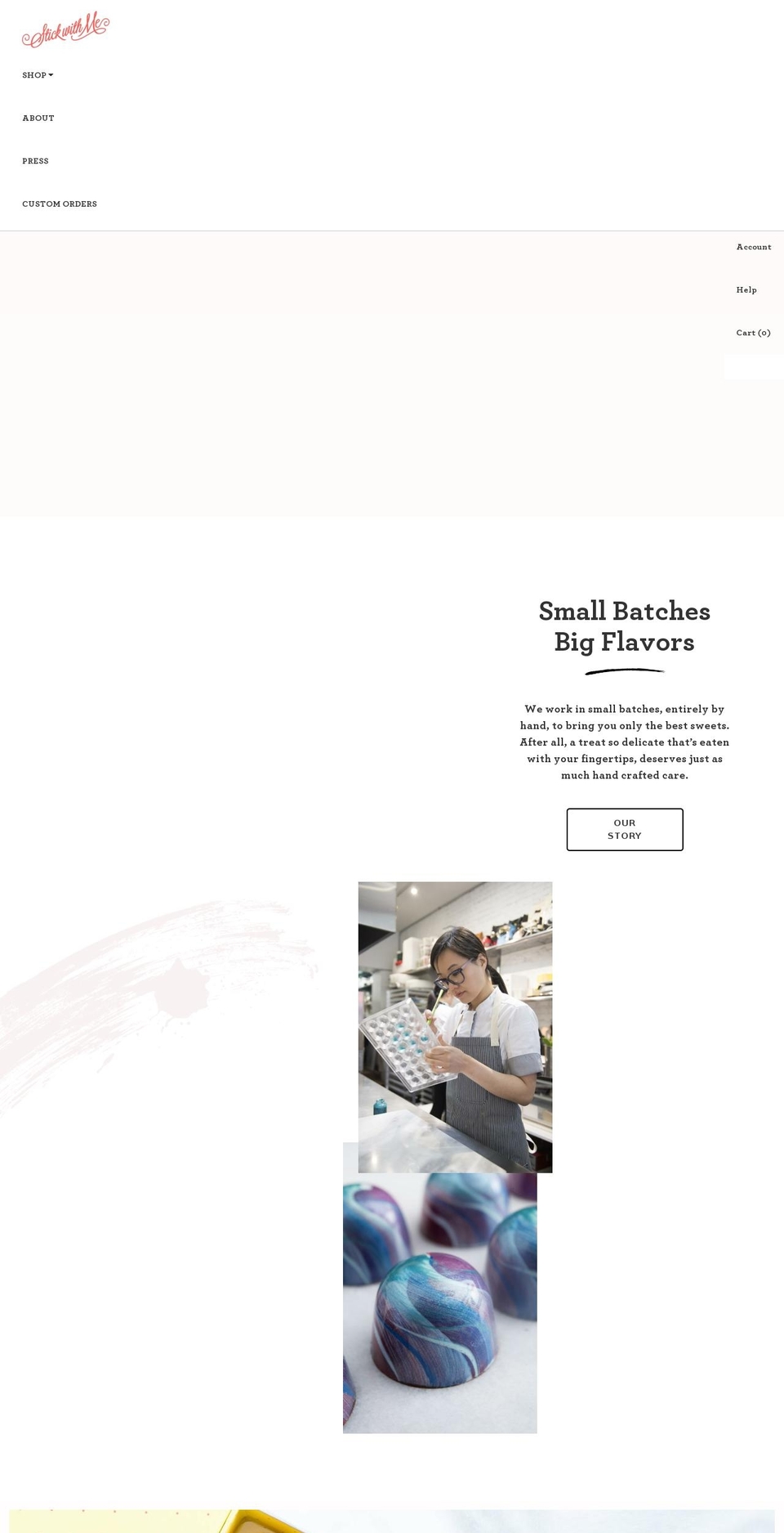 swmsweets.com — Shopify storefront screenshot