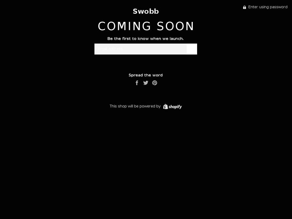 swobb.co shopify website screenshot