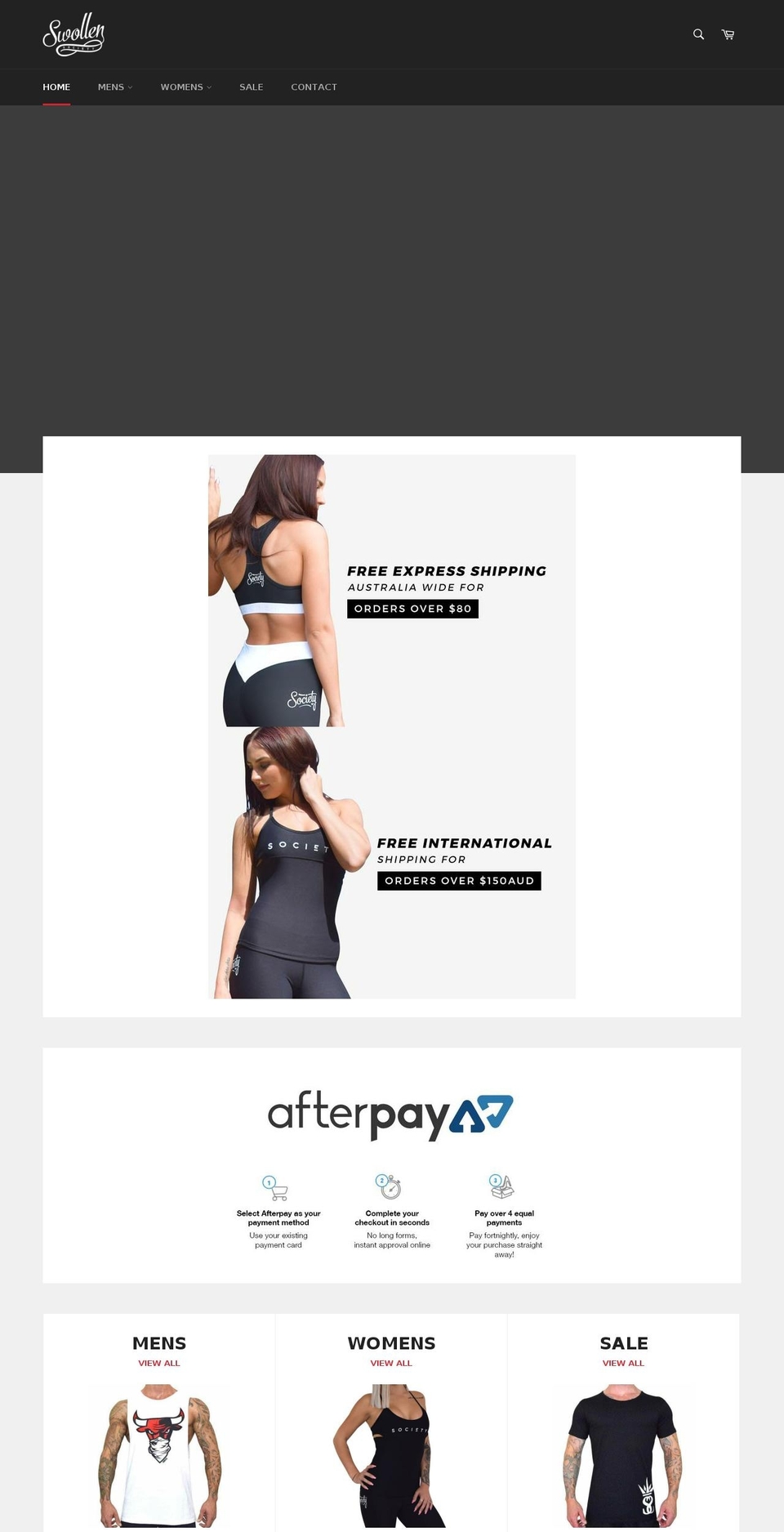 swollensociety.com — Shopify storefront screenshot