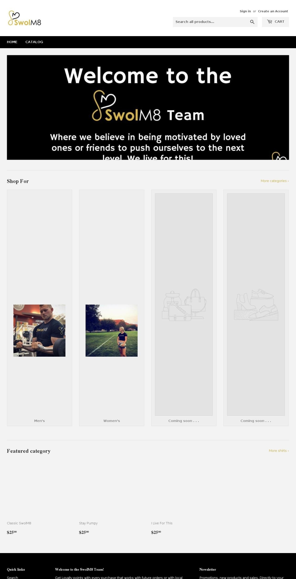 swolm8.com shopify website screenshot