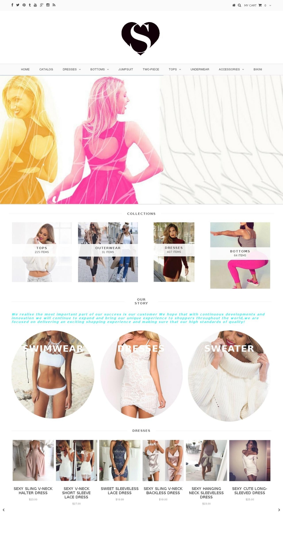 swomensclothking.com shopify website screenshot