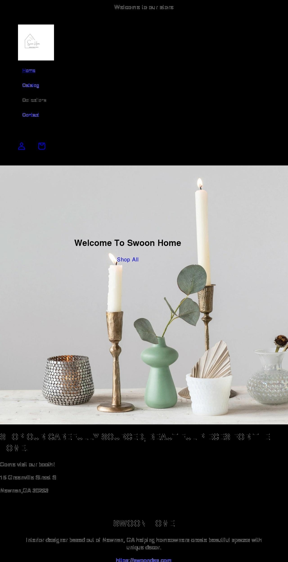 swoonhomestore.com shopify website screenshot