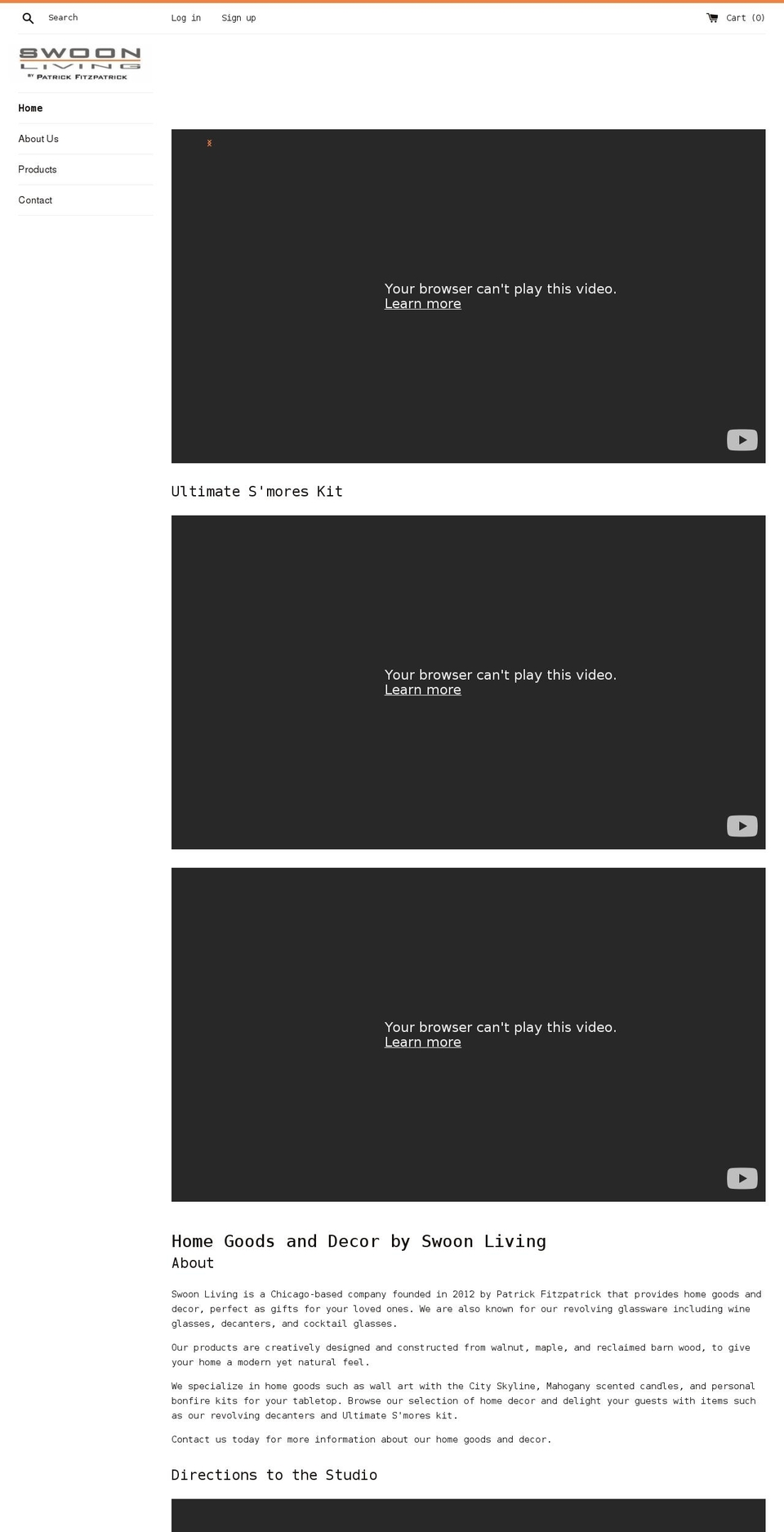 swoonliving.com shopify website screenshot