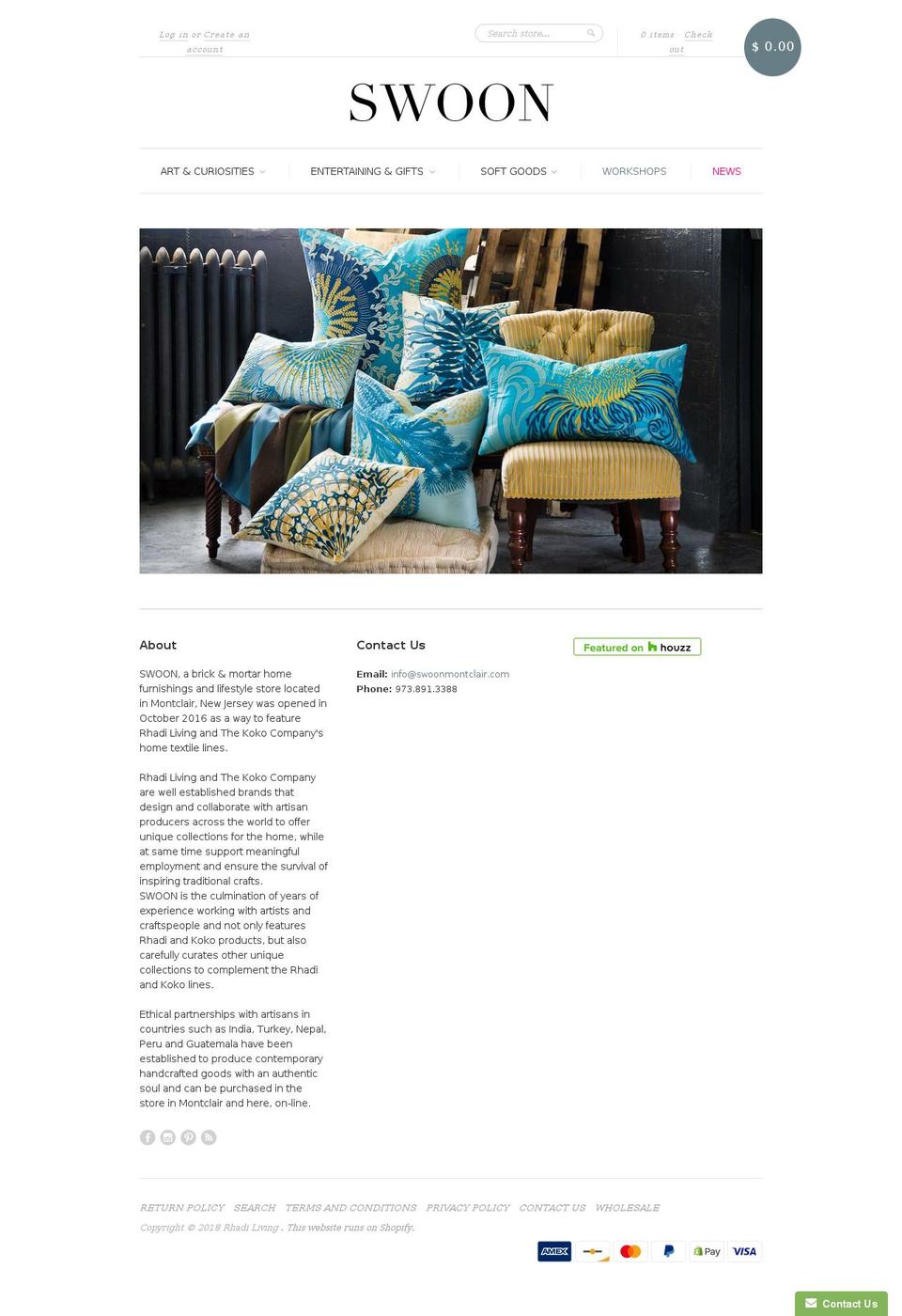 swoonmontclair.com shopify website screenshot