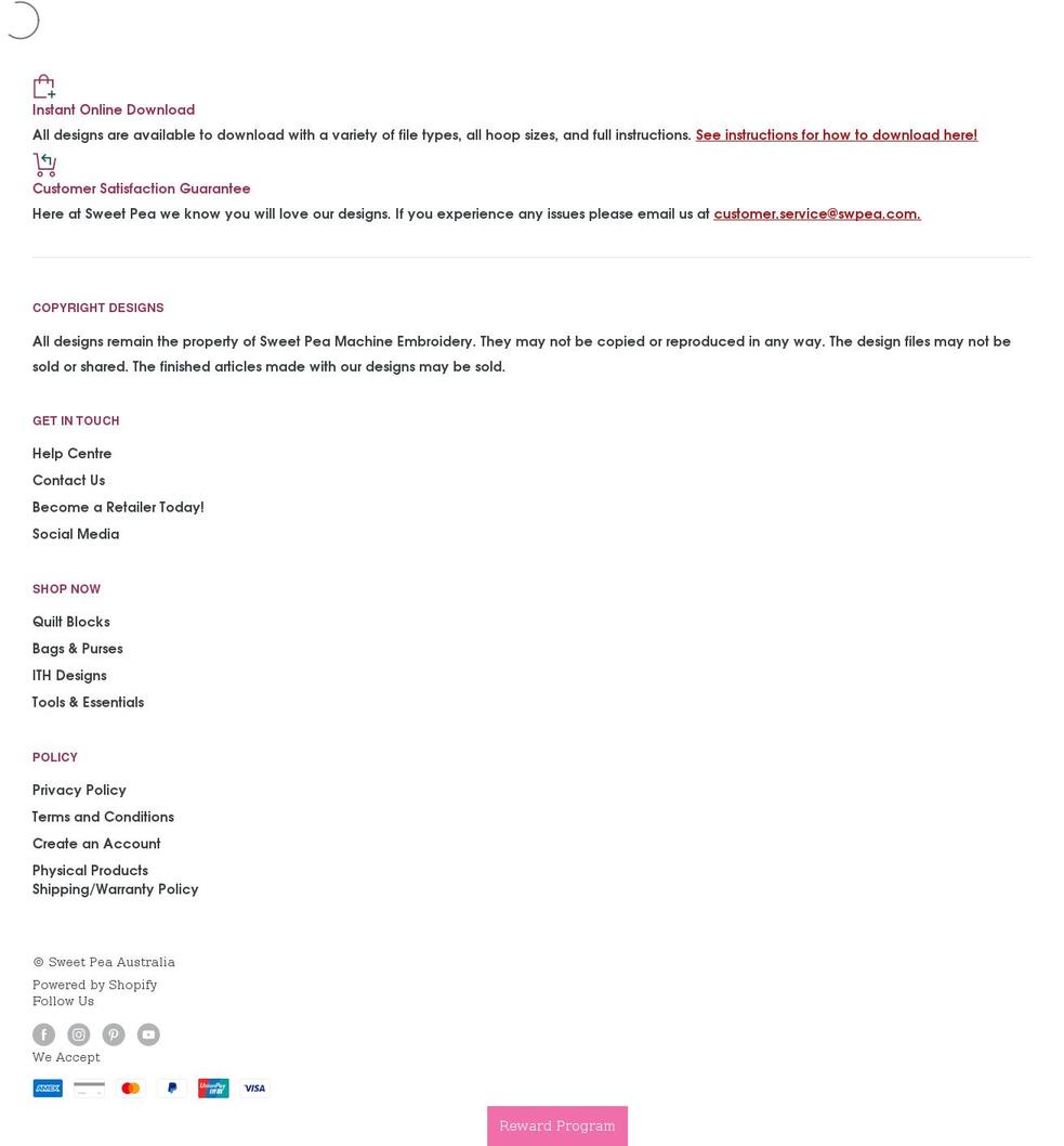 swpea.com.au shopify website screenshot