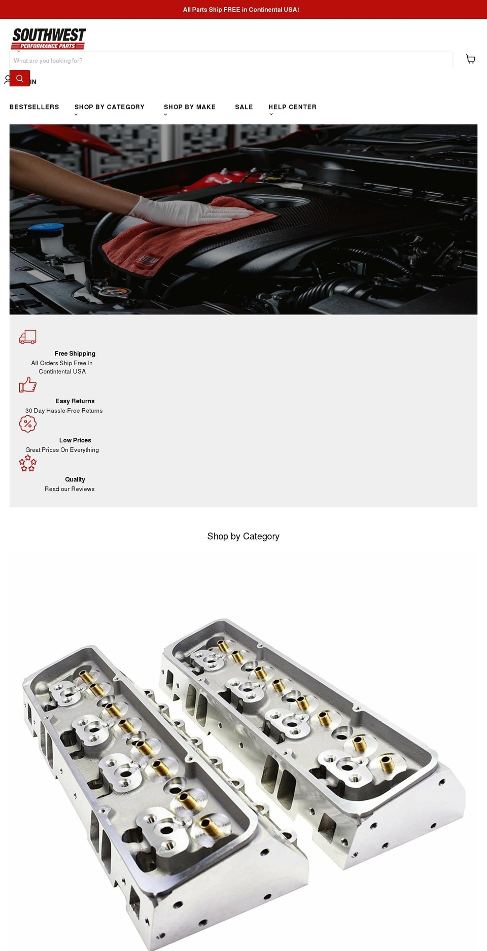 swperformanceparts.com shopify website screenshot