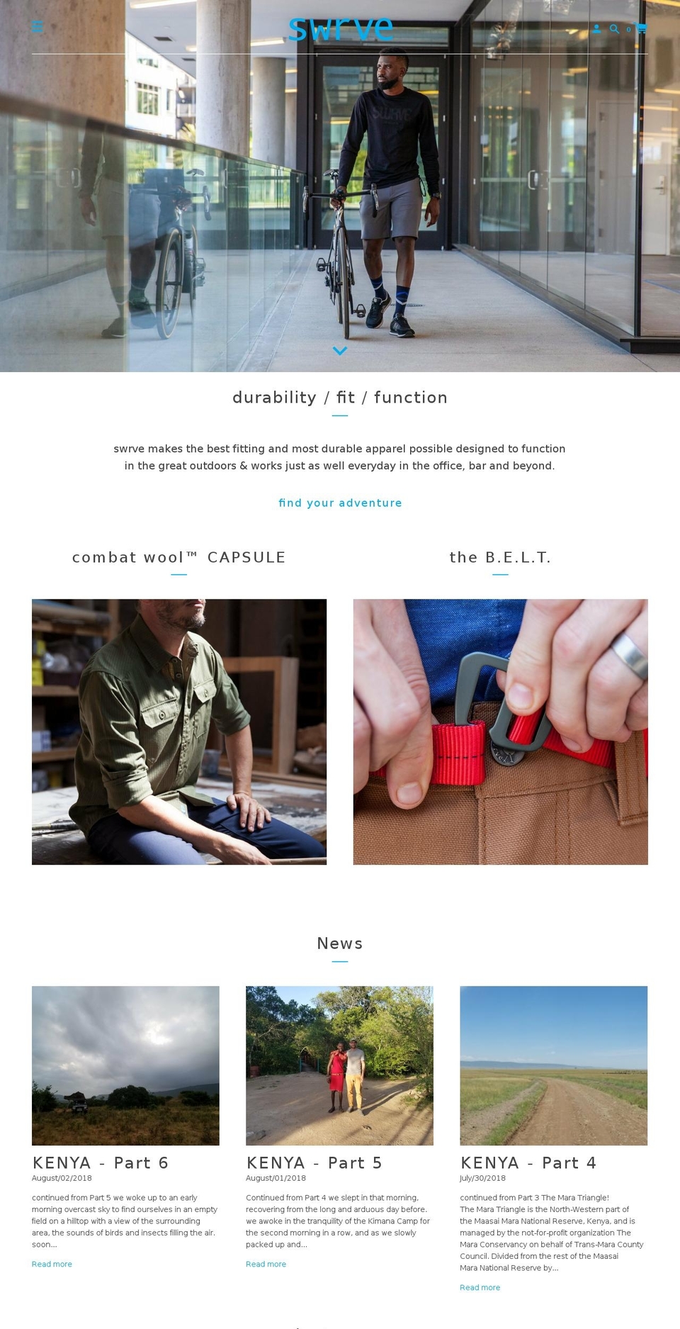 swrvecycling.com — Shopify storefront screenshot