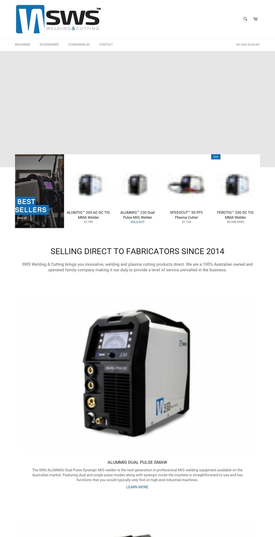 swswelding.com.au shopify website screenshot